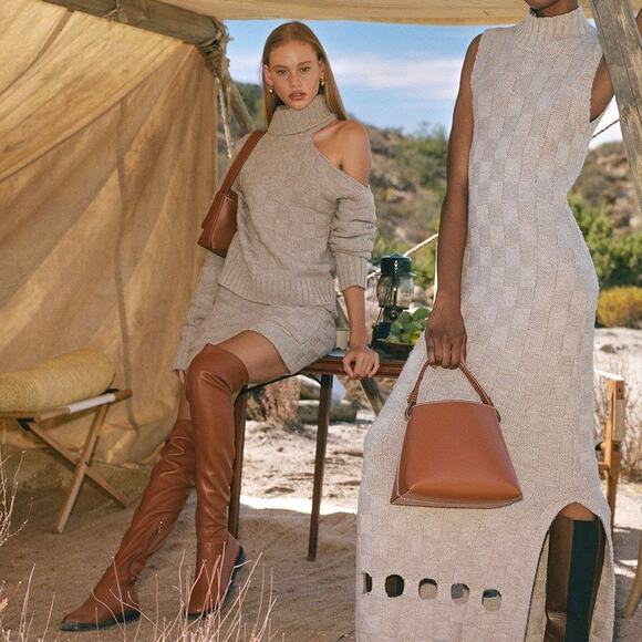 STAUD Cream Turtleneck Sweater - Picture 2 of 10